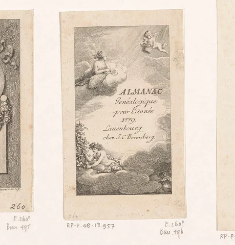 Titelpagina met de vier jaargetijden by Daniel Nikolaus Chodowiecki, print, 1778