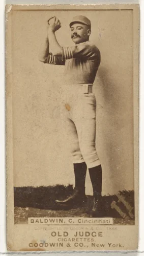 Clarence Geoghan "Kid" Baldwin, Catcher, Cincinnati, from the Old Judge series (N172) for Old Judge Cigarettes by Goodwin & Company, photograph, 1888