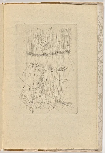 Plate (page 33) from Le Berger d'Écosse, Les Passagers, La Pierre philosophale (The Scottish Sheperd, The Passangers, The Philosopher's Stone) by Wols, illustrated book, 1948