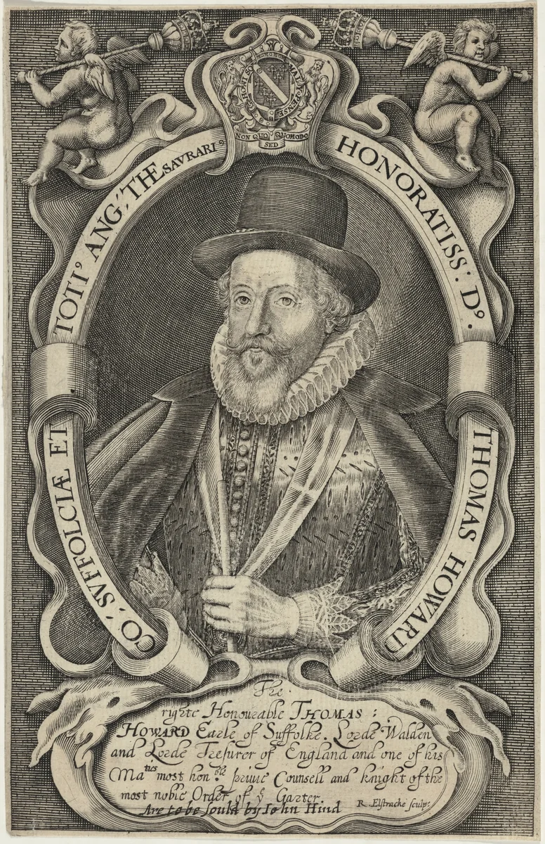 Thomas Howard, First Earl of Suffolk by Renold Elstrack, print, 1571-1625