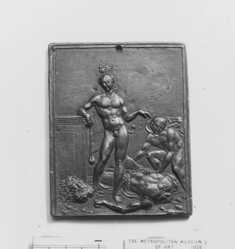 David Triumphant Over Goliath by Galeazzo Mondella, metalwork, 1500-1599