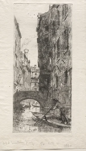 Ponte del Pistor, Venice by Otto H. Bacher, print, 1880