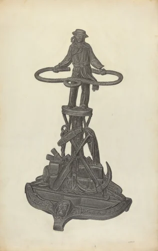 Umbrella Stand by Jacob Lipkin, index of american design, 1940