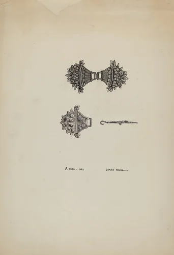 Belt Buckle by Lyman Young, index of american design, 1937