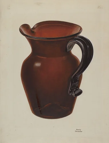 Pitcher by Beverly Chichester, index of american design, 1938
