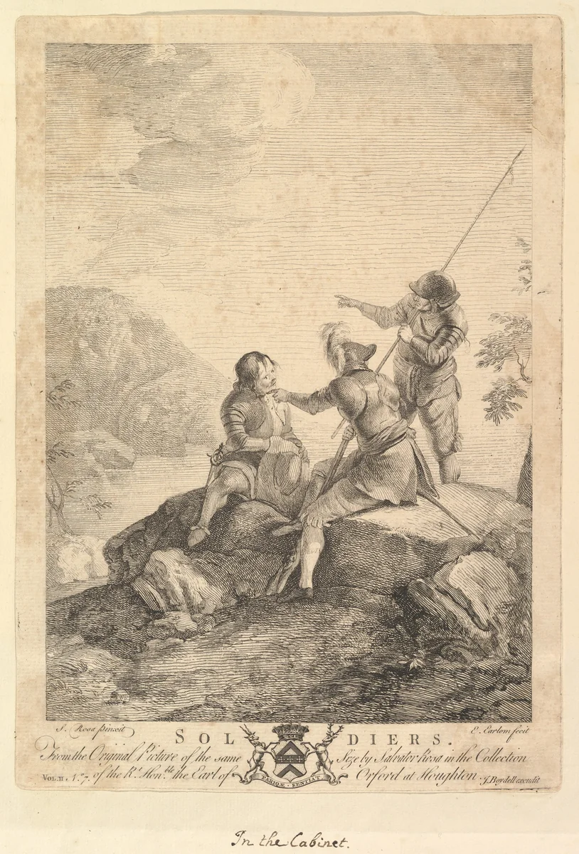 Soldiers by Salvator Rosa, print, 1766-1767