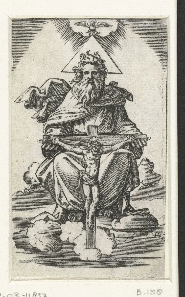Heilige Drieëenheid by Unknown, print, 1500-1527