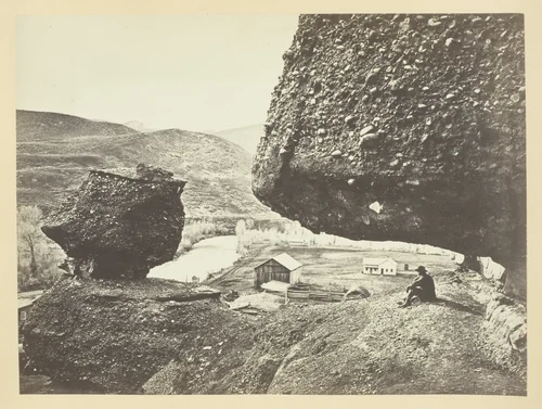Hanging Rock, Echo City by Andrew J. Russell, photograph, 1868-1869