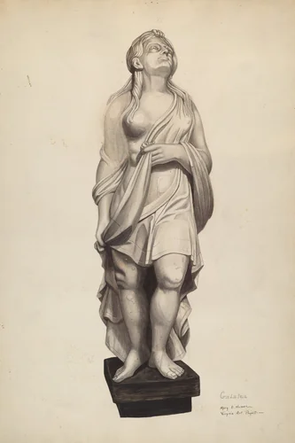 "Galatea" Figurehead by Mary E. Humes, index of american design, 1940