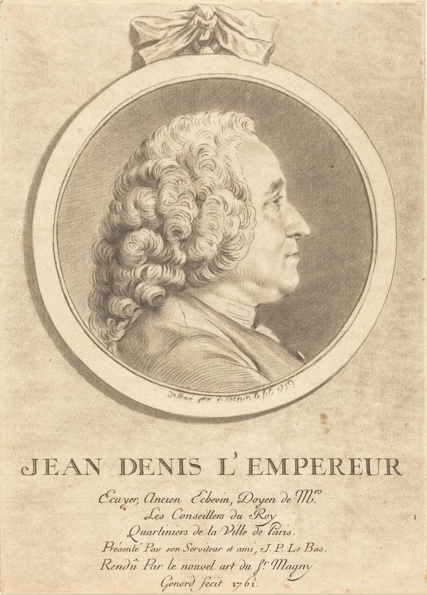 Jean Denis L'Empereur by Pierre Gonord; Charles-Nicolas Cochin II, print, 1761