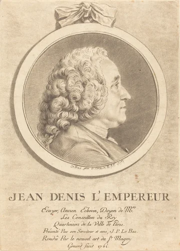 Jean Denis L'Empereur by Pierre Gonord; Charles-Nicolas Cochin II, print, 1761