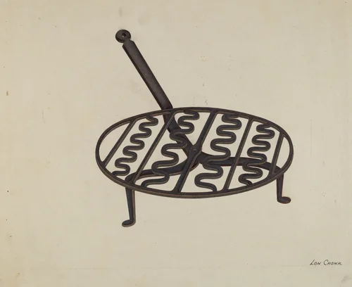Wrought Iron Trivet by Lon Cronk, index of american design, 1941