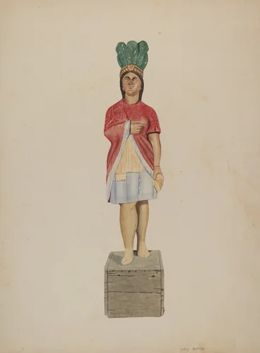 Cigar Store Indian by LeRoy Griffith, index of american design, 1941