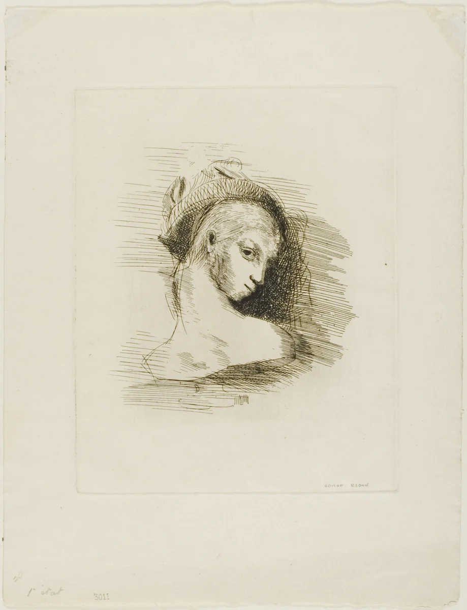 Perversity by Odilon Redon, print, 1891
