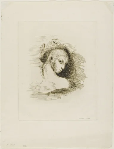 Perversity by Odilon Redon, print, 1891
