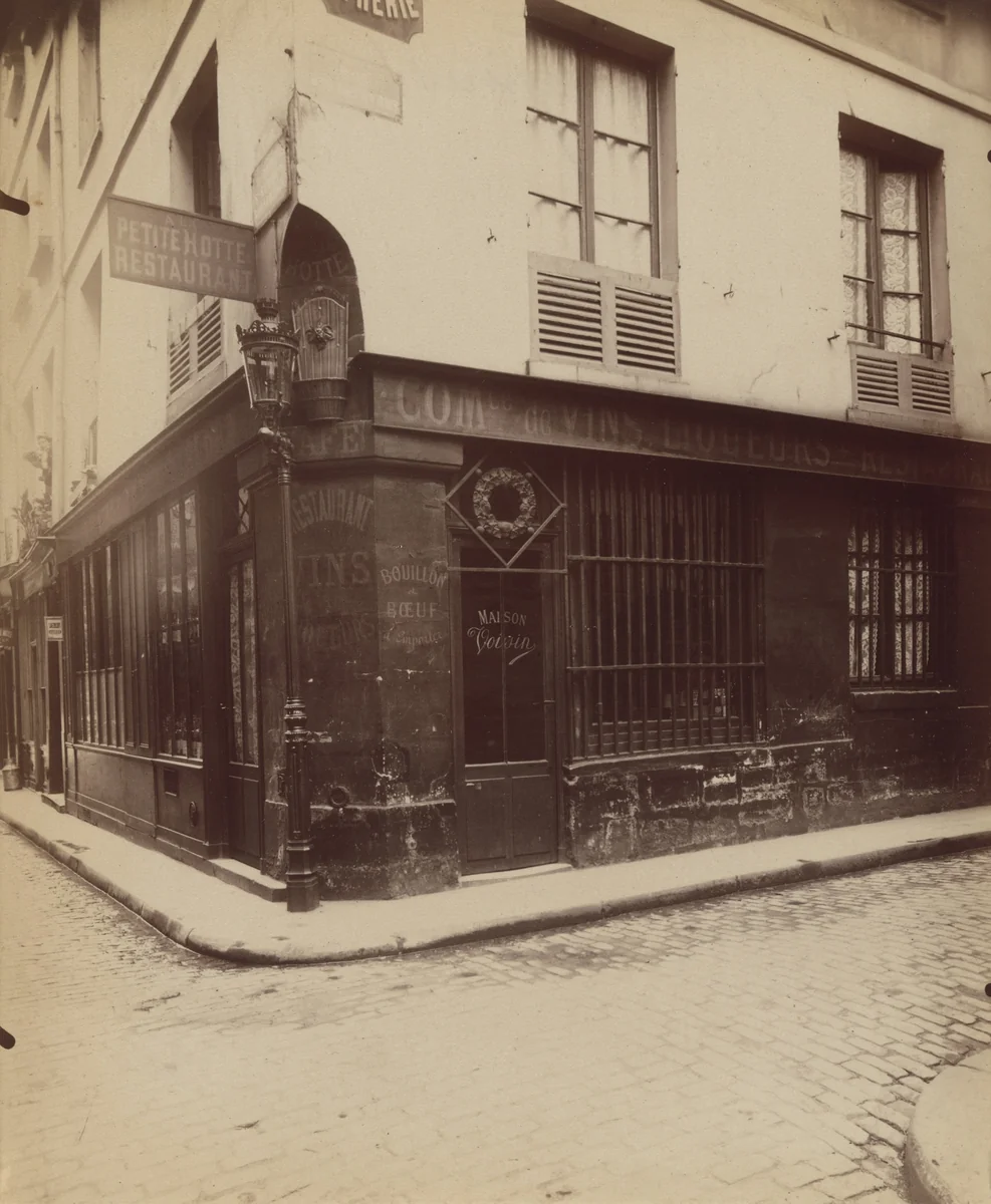 À la Petite Hotte. 1 Rue des Orfèvres by Eugène Atget, photograph, 1902