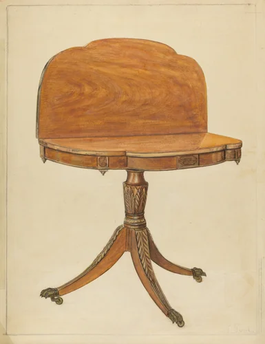 Card Table by Nicholas Gorid, index of american design, 1935-1942
