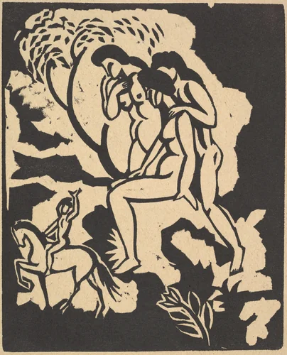Greeting (Begrüssung) by August Macke, print, 1912