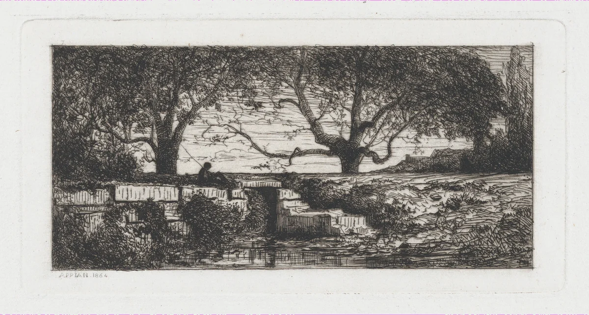 Near the Rix (Ain) by Adolphe Appian, print, 1864