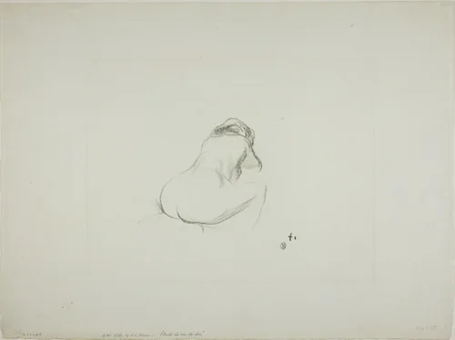 Study of a Nude Woman, from Behind by Jean-Louis Forain, print, 1895-1905