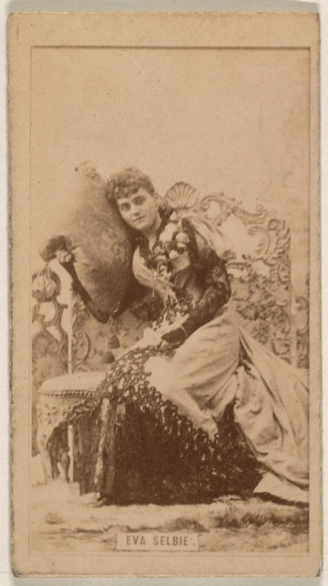 Eva Selbie, from the Actresses series (N245) issued by Kinney Brothers to promote Sweet Caporal Cigarettes by Kinney Brothers Tobacco Company, photograph, 1890