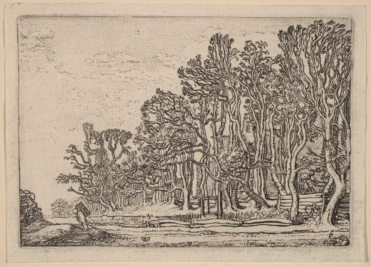 Two Plank Hedges by Willem Buytewech, print, 1621