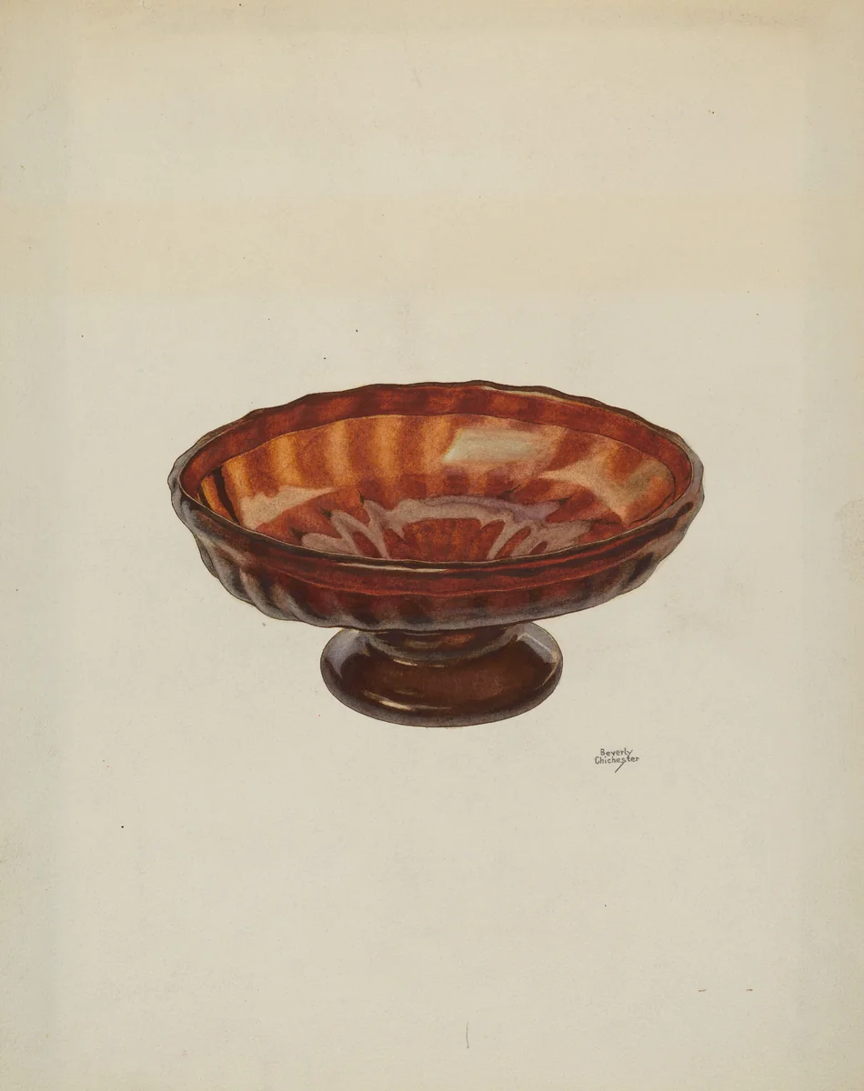 Dish with Foot by Beverly Chichester, index of american design, 1940