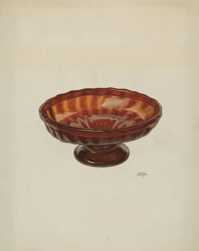 Dish with Foot by Beverly Chichester, index of american design, 1940