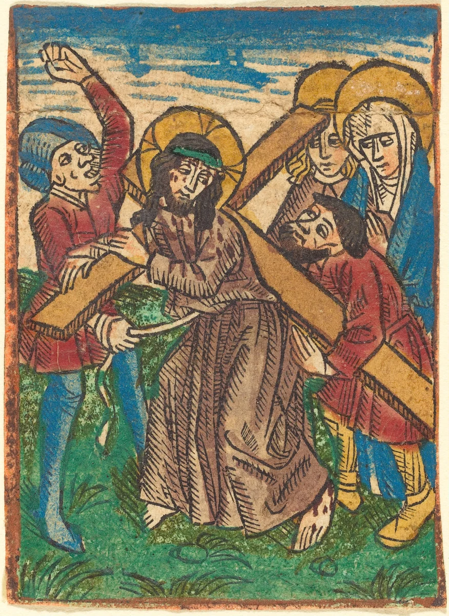 Christ Bearing the Cross by German 15th Century, print, 1490