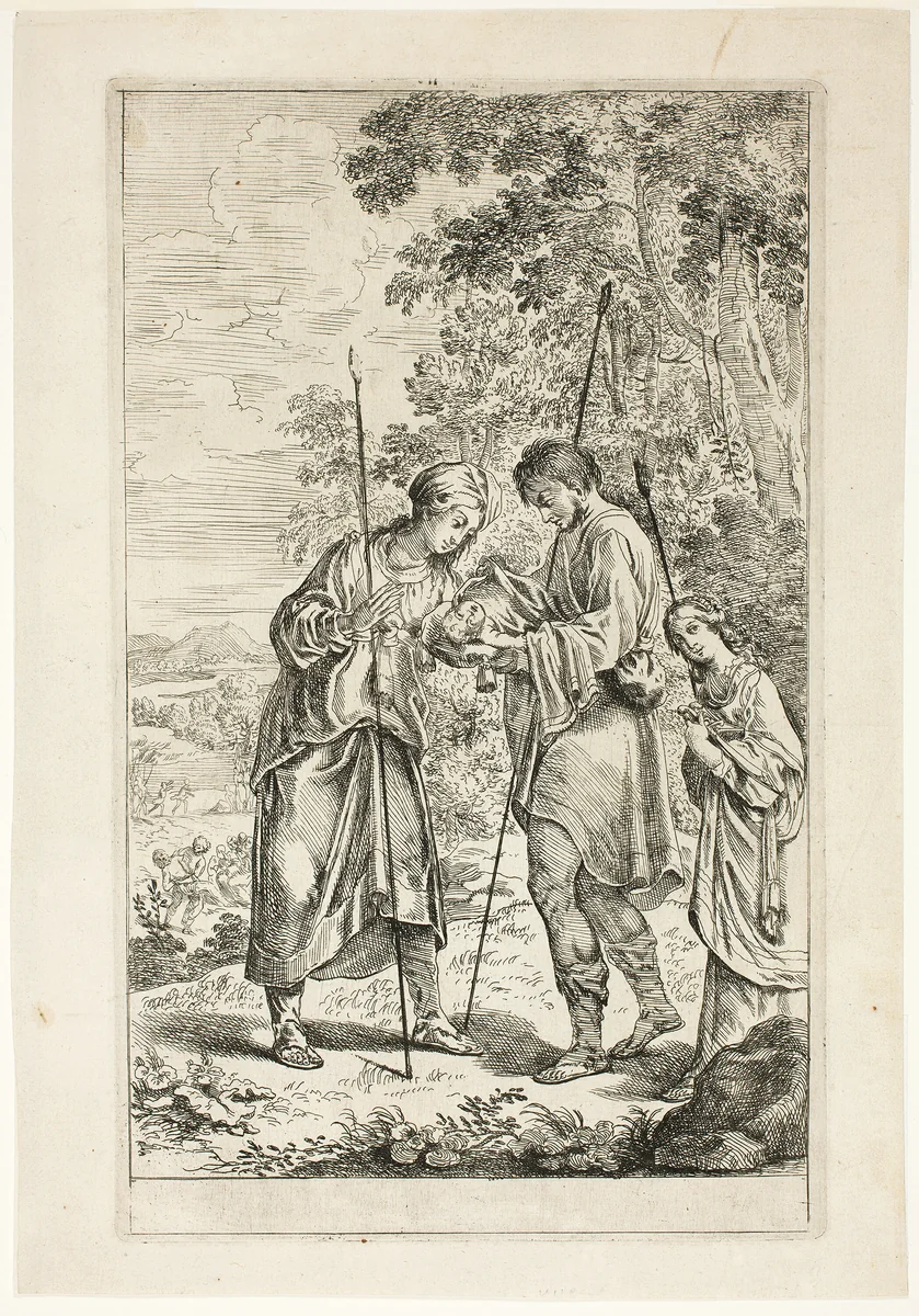 Paris is Recovered by the Sheperds by Jean Lemaire, print, 1617-1659