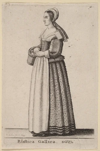 Rustica Gallica by Wenceslaus Hollar, print, 1643