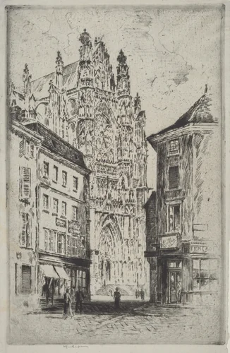 The Transept, Beauvais by Joseph Pennell, print, 1907
