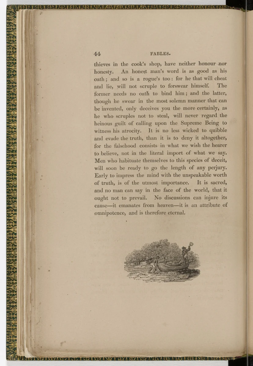 Tailpiece (page 44) from The Fables of Aesop by Thomas Bewick, illustrated book, 1818