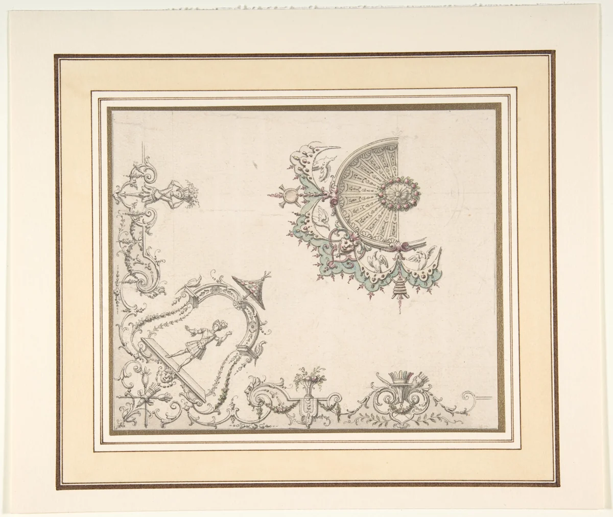 Design for the Decoration of a Ceiling by Claude Audran III, drawing, 1658-1734