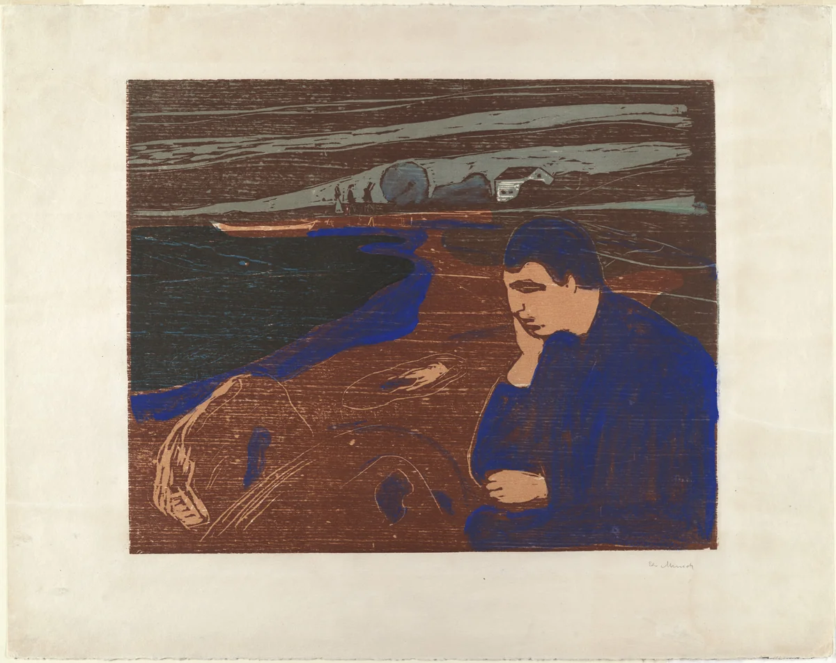 Melancholy III (Melankoli III) by Edvard Munch, print, 1902
