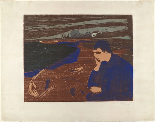 Melancholy III (Melankoli III) by Edvard Munch, print, 1902