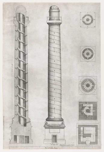 Column of Trajan, from "Speculum Romanae Magnificentiae" by anonymous, print, 1582