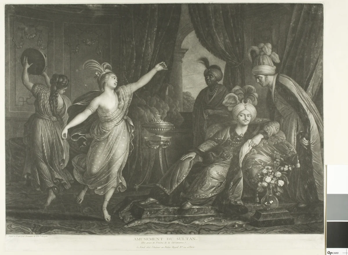 The Amusement of the Sultan by Michel-Honoré Bounieu, print, 1786
