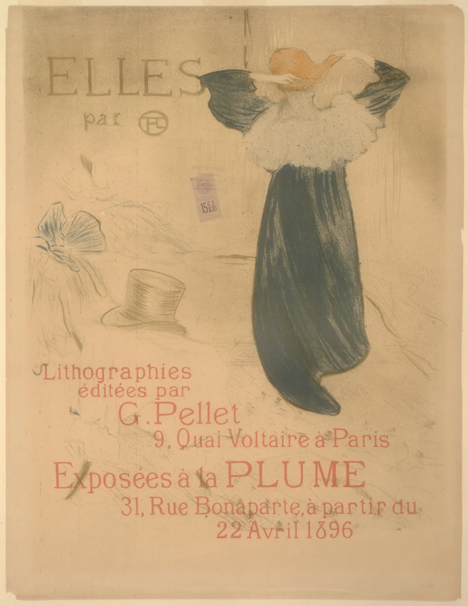 Poster for "Elles" by Henri de Toulouse-Lautrec, print, 1896