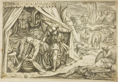 Judith and Holofernes by Antonio Tempesta, drawing, 1613-1700