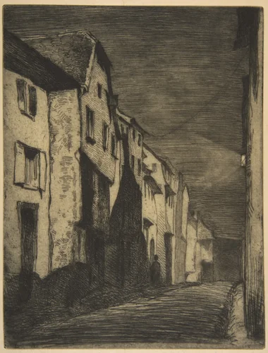 Street at Saverne by James McNeill Whistler, print, 1858