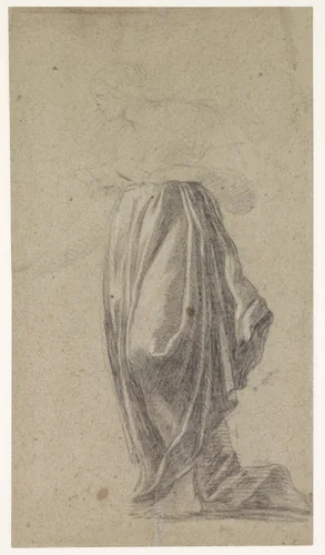 Jonge vrouw (Chariclea?) by Simon Vouet, drawing, 1600-1649
