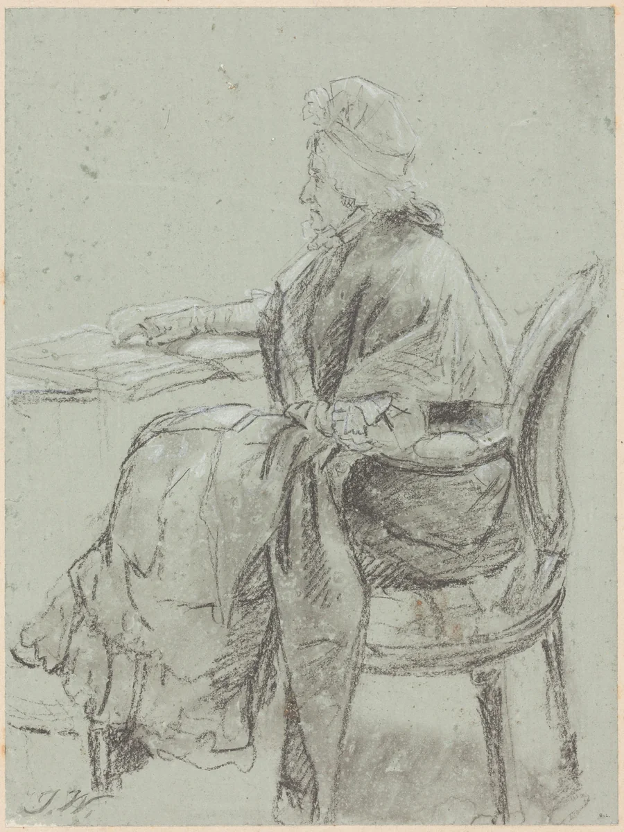 Study of an Elderly Woman for "Disobedience Discovered" by James Ward, drawing, 1797