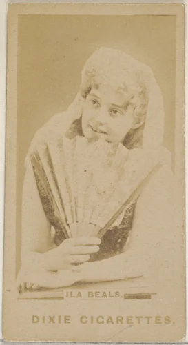 Ila Beals, from the Actors and Actresses series (N45, Type 7) for Dixie Cigarettes by Allen & Ginter, photograph, 1885-1891