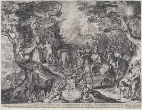 Allegory of the Flourishing State of the United Provinces by Jan Saenredam, print, 1602