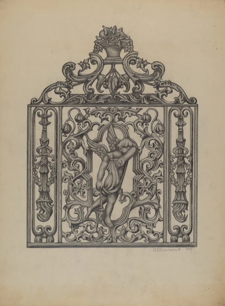 Gate for Cemetary Plot by Austin L. Davison, index of american design, 1937