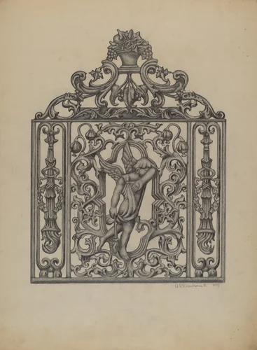 Gate for Cemetary Plot by Austin L. Davison, index of american design, 1937