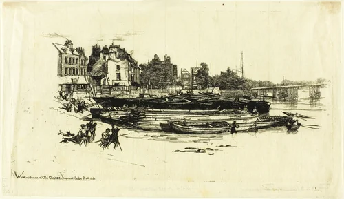 Whistler's House, Old Chelsea by Francis Seymour-Haden, print, 1863
