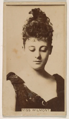 Miss Wilmont, from the Actresses series (N245) issued by Kinney Brothers to promote Sweet Caporal Cigarettes by Kinney Brothers Tobacco Company, photograph, 1890
