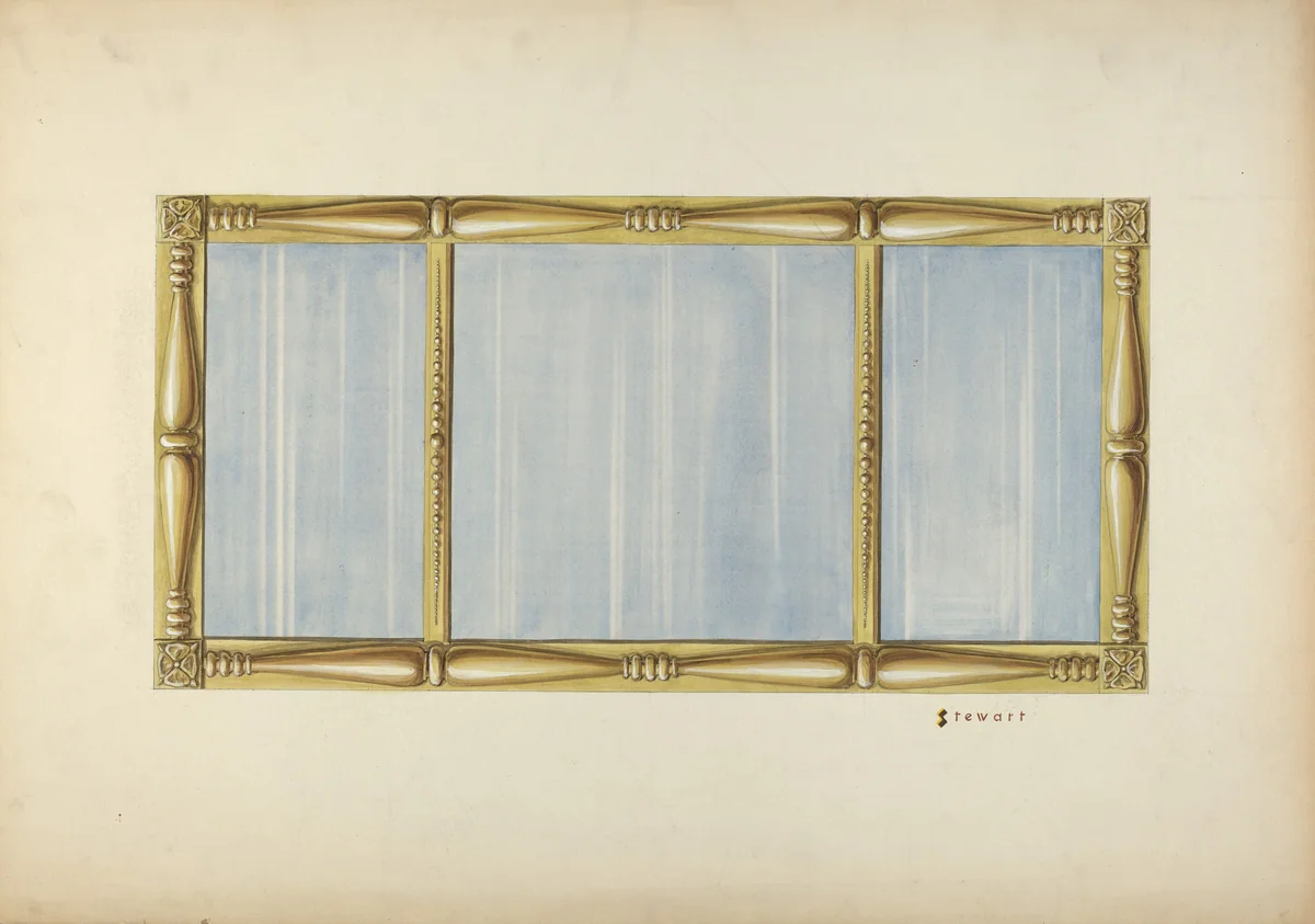 Gilt Mirror by Robert Stewart, index of american design, 1937